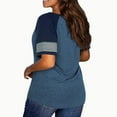 thumbnail image 5 of Sakmal Oversized T Shirts for Women V-Neck Short Sleeve Fashion shirts T-Shirts Summer Tops, 5 of 7