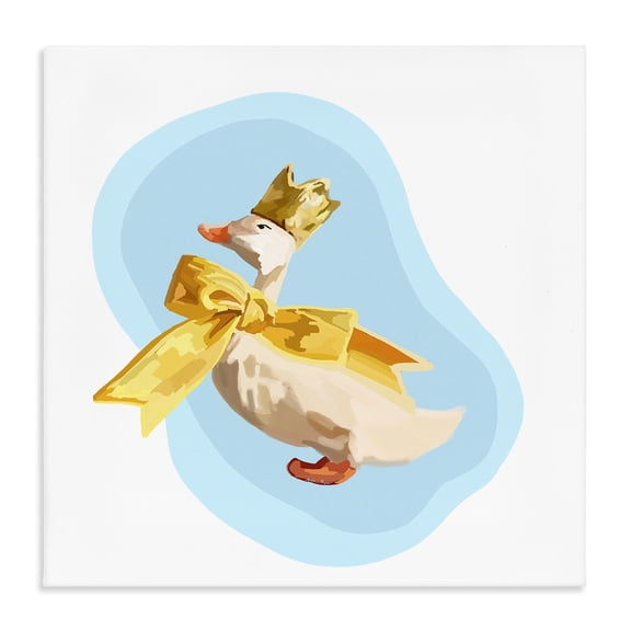 Stupell Industries Contemporary Abstract Duck in Bow Canvas Art, 17 x 17, by Amelia Noyes