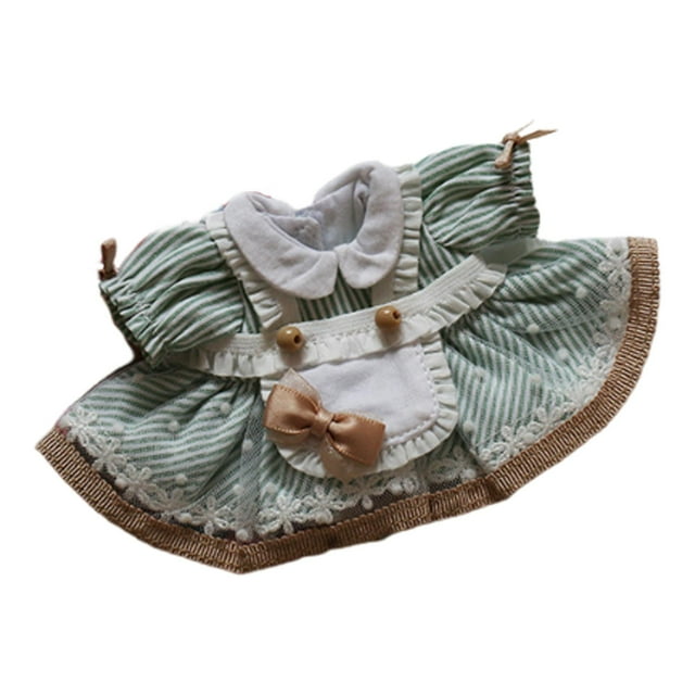 Muñeca de peluche Princesa Vestido Vestir Manos a la obra Flexibilidad Accesorios DIY Colgante verde