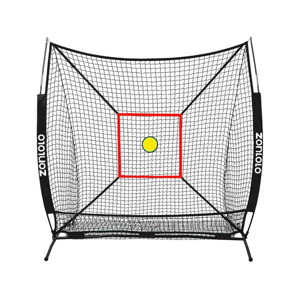 Red de béisbol Zonlolo de 183 x 183 cm con 3 objetivos, portátil