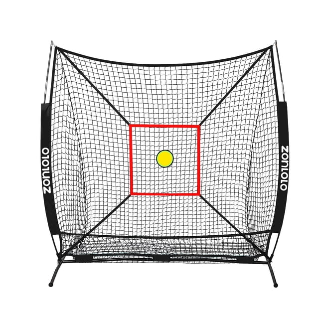 Red de béisbol Zonlolo de 183 x 183 cm con 3 objetivos, portátil