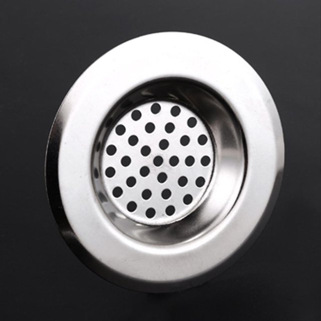 Colador de lavabo Ndcxsfigh de acero inoxidable filtro de fregadero de cocina Trampa para cabello (L)