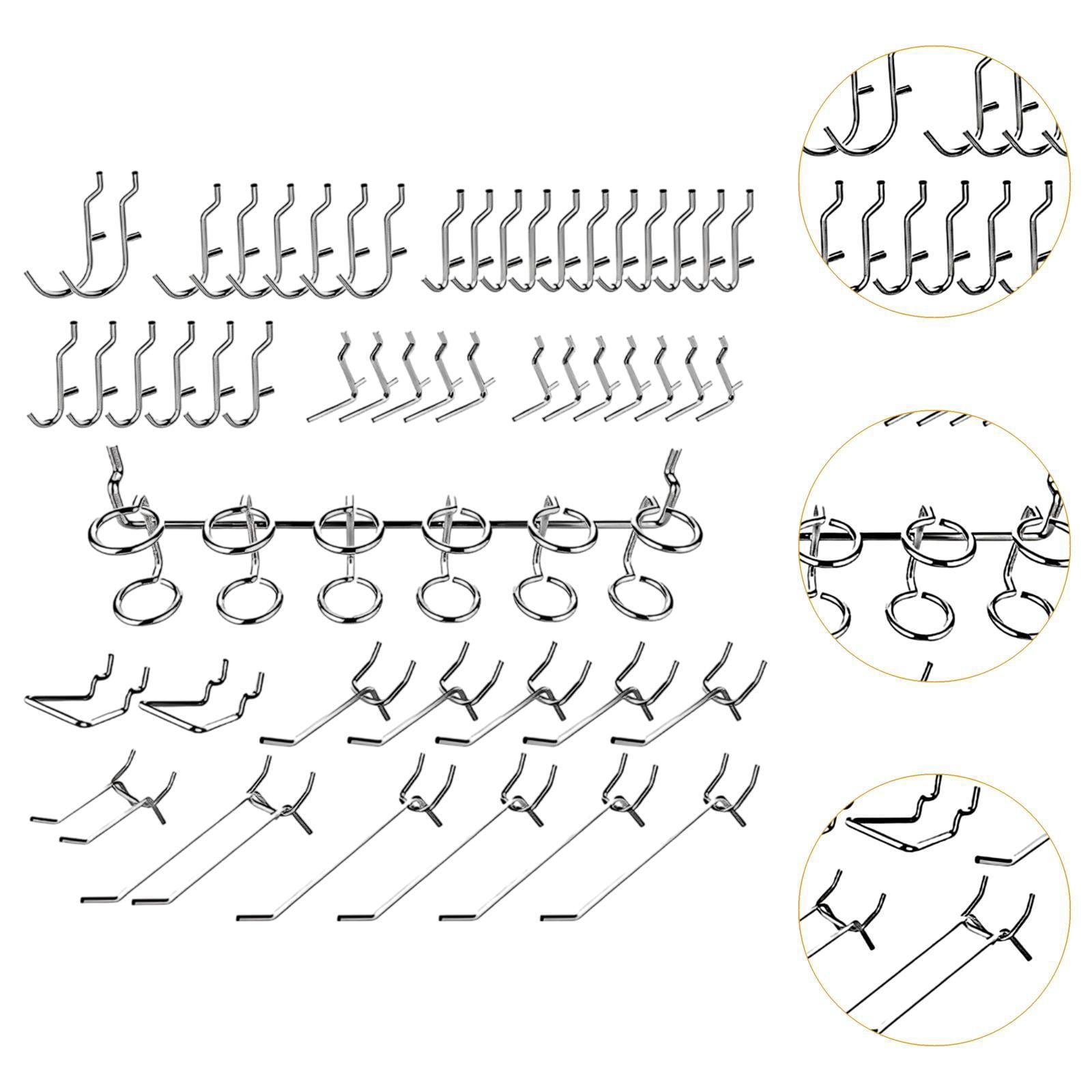figatia 50 Pieces Pegboard Hooks Assortment Peg Board Organizer Accessories for Organizing Tools Heavy Duty Peg Hooks for Garden Home