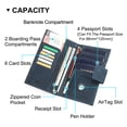thumbnail image 3 of Contact's Leather Family 4 Passport Holder With Airtag,Travel Passport Wallet RFID Blocking (Blue), 3 of 7