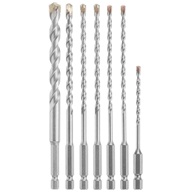 Juego de brocas para mampostería con vástago hexagonal, 7 piezas Bosch LBHXS7U