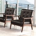 thumbnail image 1 of Brika Home Faux Leather Arm Chair in Black, 1 of 1