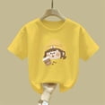 thumbnail image 5 of Piuwrlz Yellow Short Shirts Sleeve Teen Girls Graphic T-Shirts Crew Neck Pullover Yellow Size 12-13 Years, 5 of 7