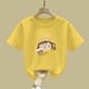 thumbnail image 4 of Blusas y camisas de manga corta con cuello redondo para niños Camiseta de verano de manga corta estampada para niñas Jersey elegante de cuello redondo para niñas Top de algodón para niños, 4 of 6