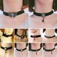 thumbnail image 5 of GKNET Women PU Leather Choker Necklace O Ring Chain Neck Collar Gothic Punk Black Belt-65-Black Heart, 5 of 9