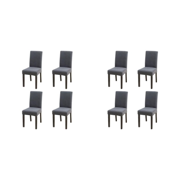 Funda para silla Yuarrent 4 paquetes/lote para comedor sillas duraderas y transpirables felpa Gris oscuro 2Conjunto