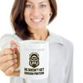 thumbnail image 2 of Funny Distressed Tell This Vegan He Doesn't Get Enough Protein Featuring A Gorilla Coffee & Tea Gift Mug Cup For Him & Her (15oz), 2 of 4