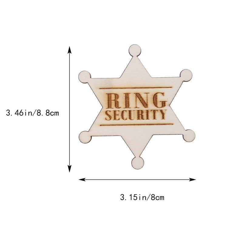 Ring security badge for shop ring bearer