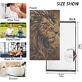 thumbnail image 3 of SKYSONIC Bathroom Hand Towels 2 PCS Lion Tribal Tattoo Print, Cotton Bath Towels Lightweight Quickdry for Bathroom Ktichen Travel Gym, 16"×28", 3 of 7