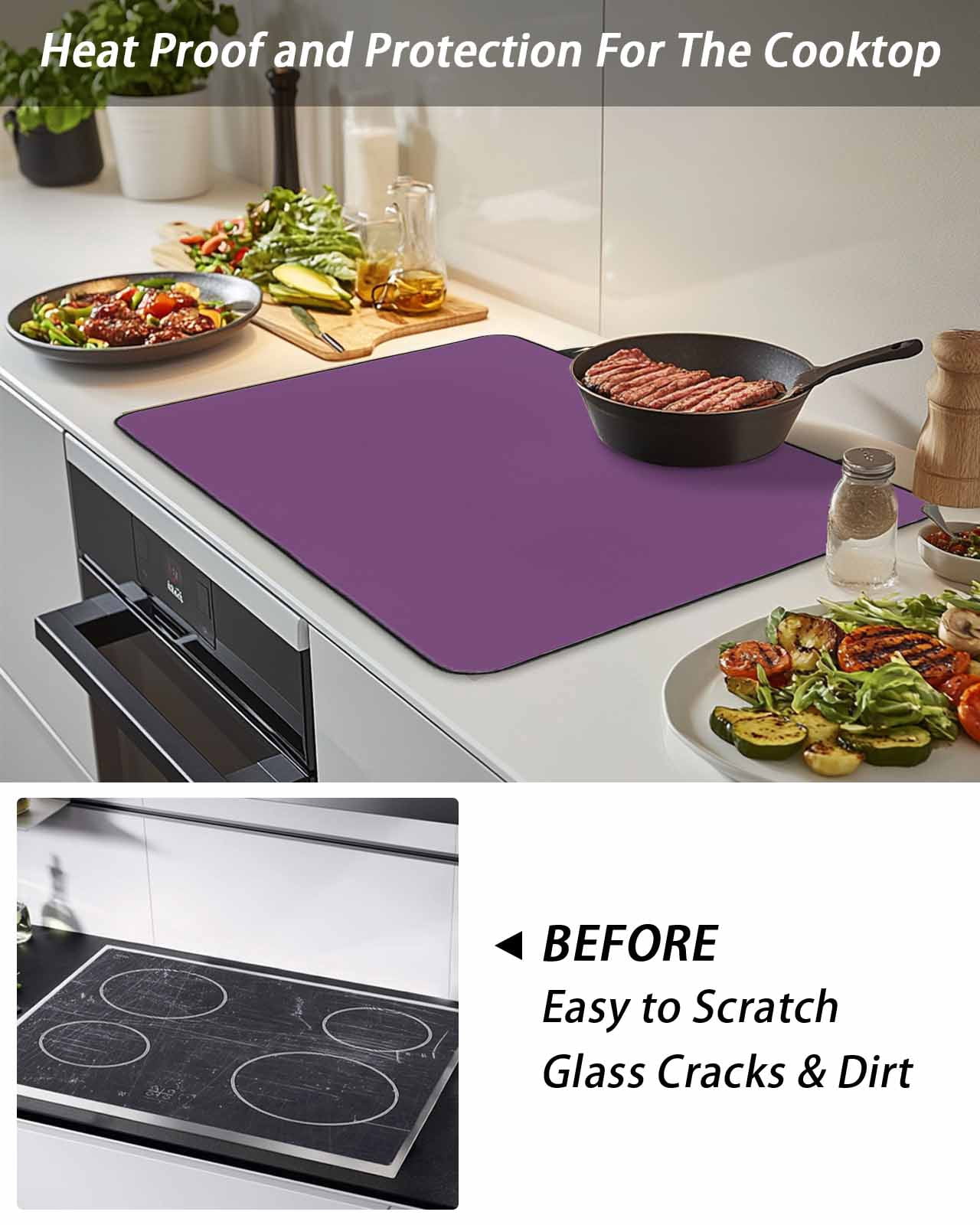 Stove Top Covers for Electric Stove,Grunge Street Style Painting Brush Print Ombre Design Illustration Glass Stovetop Cover Protector,Cooktop Protector Oven Mat for Kitchen Countertop 31"x24"