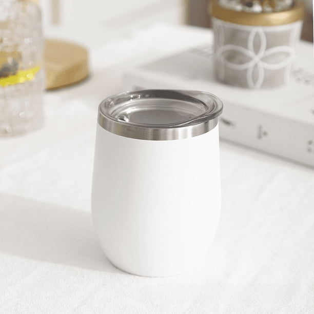 Taza de acero inoxidable 304 para cáscara de huevo, taza para huevos de 12 oz, con forma de U al vacío y tapa, se puede imprimir individualmente en 5D