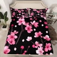 thumbnail image 2 of Homewish Cherry Blossom Twin Sheet Sets 3pcs for Female Men Adults,Japanese Style Twin Fitted Sheet Microfiber,Chic Floral Sakura Breathable Flat Sheet,Super Cozy Room Decor, 2 of 7