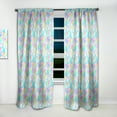 thumbnail image 2 of Designart 'Holographic Light Blue and Pink Pattern' Modern & Contemporary Curtain Panel, 2 of 5