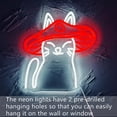 thumbnail image 4 of Red Hat Cat Neon Signs for Wall Decor, 15.8"x 15.8" Dimmable Frog Funny Neon Art Sign LED Light Pink Cute Neon Light Up Signs Frog Decorations Birthday Party Gifts, 4 of 6