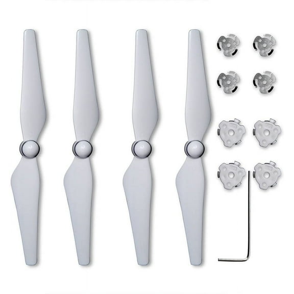 2 Pairs Quick Release Propellers Blades for DJI Phantom 4 Pro and Phantom 4 Advanced (White) - Installation Kit Included, Includes 2 Clockwise Propellers & 2 Counterclockwise Propellers