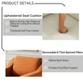 thumbnail image 4 of UIXE Swivel Accent Chair Set of 2, Chenille Upholstered Arm Chair for Living Room, Modern Club Armchair Comfy Single Sofa Bedroom Reading Seat, Orange, 4 of 7