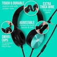 thumbnail image 3 of Auriculares para el aula con micrófono, paquete de 10, cómodos auriculares giratorios para estudiantes para biblioteca, escuela, avión, aprendizaje en línea y viajes, sonido estéreo HQ con conector de, 3 of 5