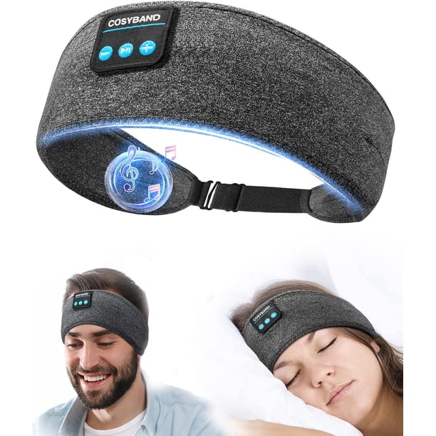 Perytong Auriculares para Dormir, Auriculares Deportivos Bluetooth con Diadema con Altavoces estéreo HD Ultrafinos, Perfectos para Dormir, Hacer Ejercicio, Trotar, Yoga, insomnio, Viajes en avión, med