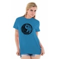 thumbnail image 3 of Floral Yin Yang Symbolic Spiritual Women's Graphic T Shirt Tees Brisco Brands 5X, 3 of 6