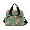 thumbnail image 6 of FORMRS Reusable Lunch Bag for Work School Leakproof Insulated Cooler with Adjustable Shoulder Strap, Green American Footballs, 6 of 6