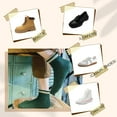 thumbnail image 6 of Women Vintage Striped Wool Socks, Fall Winter Warm Hiking Crew Knit Soft Socks 5 Pairs, 6 of 7