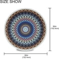 thumbnail image 4 of Dreamtimes Mandala Round Tablecloth 60", Waterproof Tablecloth Stain Resistant and Wrinkle Decorative Patio Table Cloths for Kitchen Dinning Room Party Home Garden Picnic, 4 of 7