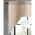 thumbnail image 3 of Beige Ombre Kitchen Swag Valances for Windows, Khaki Modern Art Farmhouse Swag Valances Curtains for Living Room, Rod Pocket Window Treatments for Bathroom, Bedroom, Cafe, 56"x36", 3 of 6