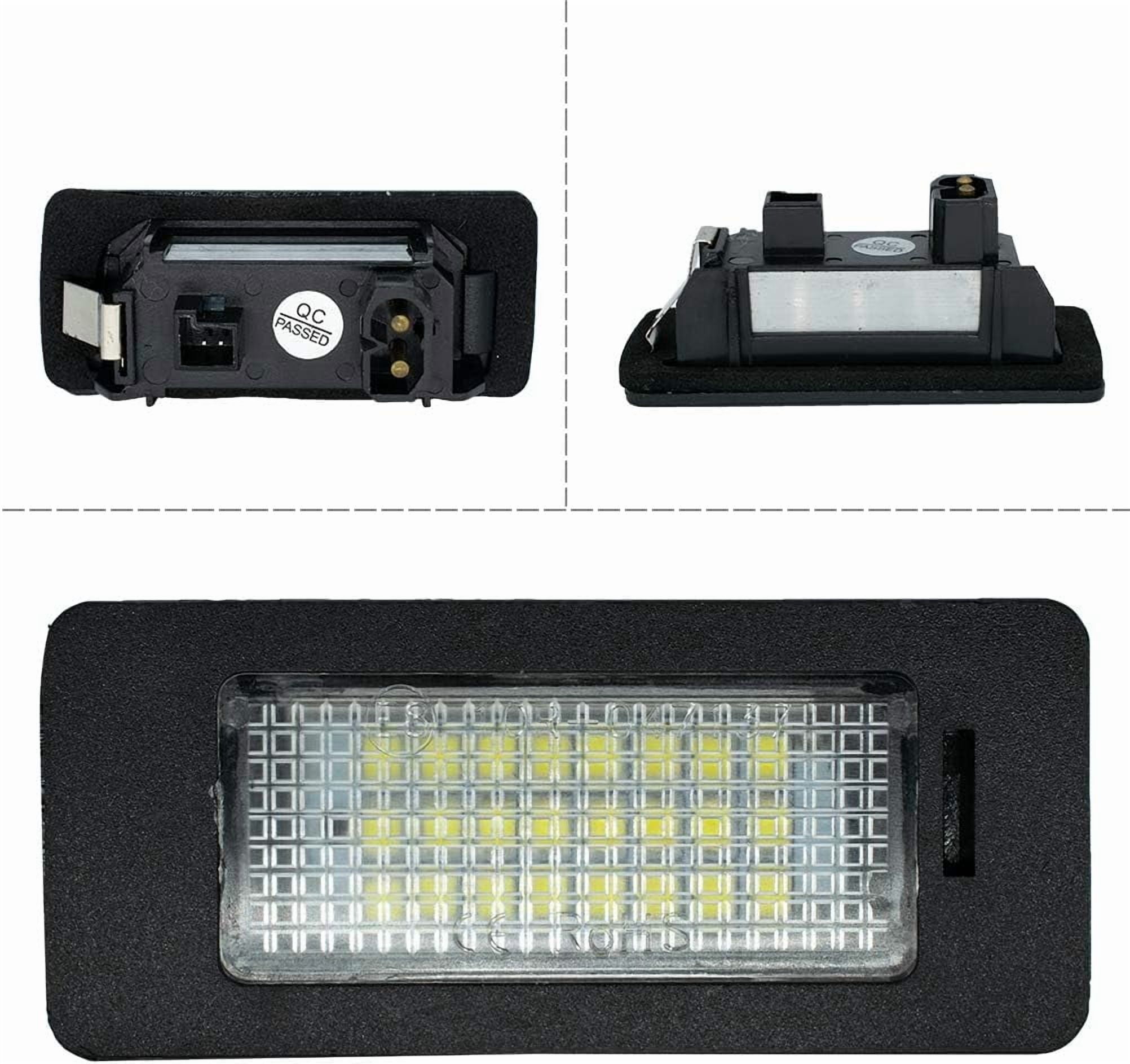 2PCS LED License Plate Light Lamp for BMW 1 3 5 X Series E82 E88 E90 E91 E92 E93 E39 E60 E61 X1 X3 X5 X6 Rear Tag Lights Assembly Replacement, 6000K Xenon White&Error Free