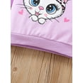 thumbnail image 5 of WIBACKER Baby Girl Clothes Toddler Girl Outfits Sweatshirt Pants Cute Little Kids Outfit Set Cat Girl Fall Winter Clothes, 5 of 7