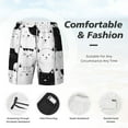 thumbnail image 5 of Gaeub Doodle Cute Cat Mens Swim Trunks Stretch Beach Shorts Quick Dry for Men Swim Shorts Swimwear with Pockets- Small, 5 of 9