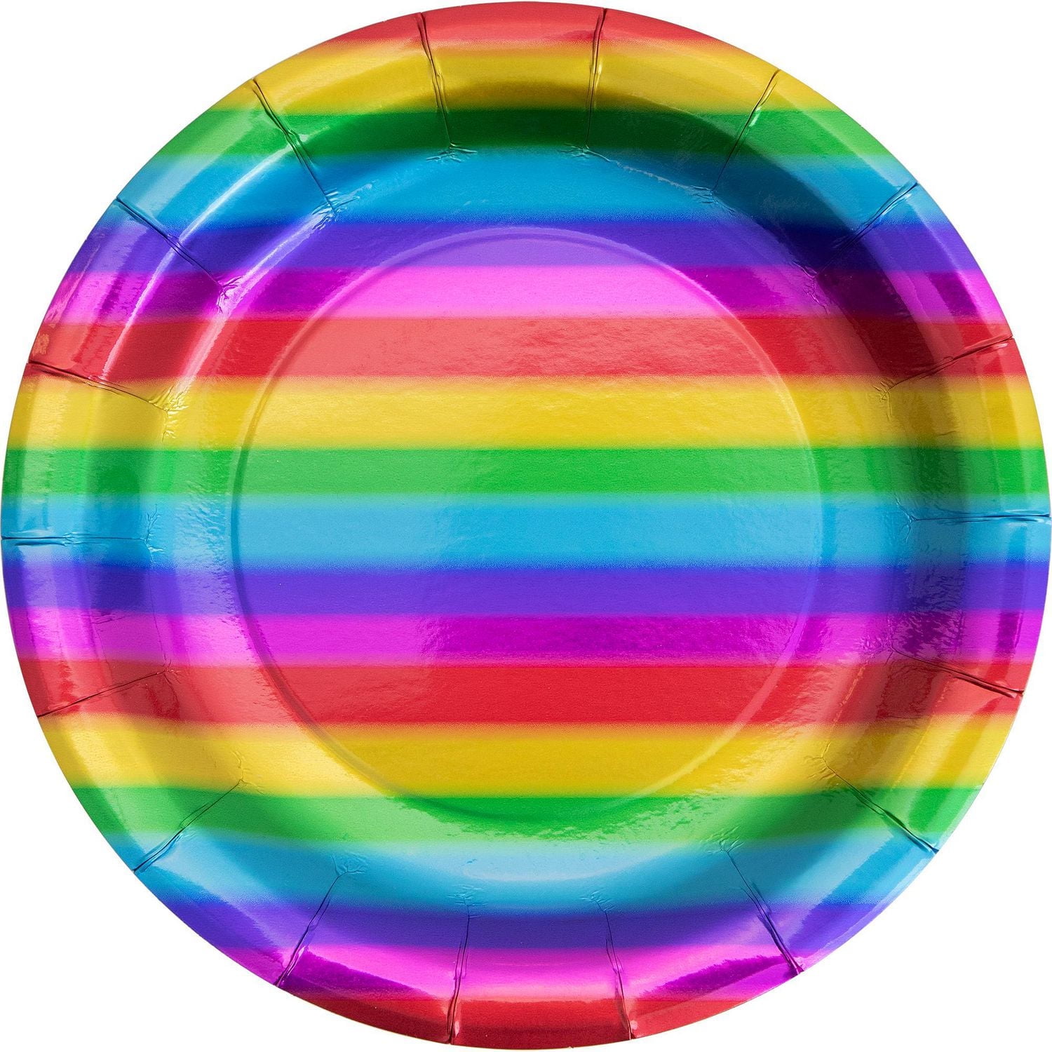 Rainbow Foil Paper Plates and Napkins Kit, Rainbow Foil Party Kit