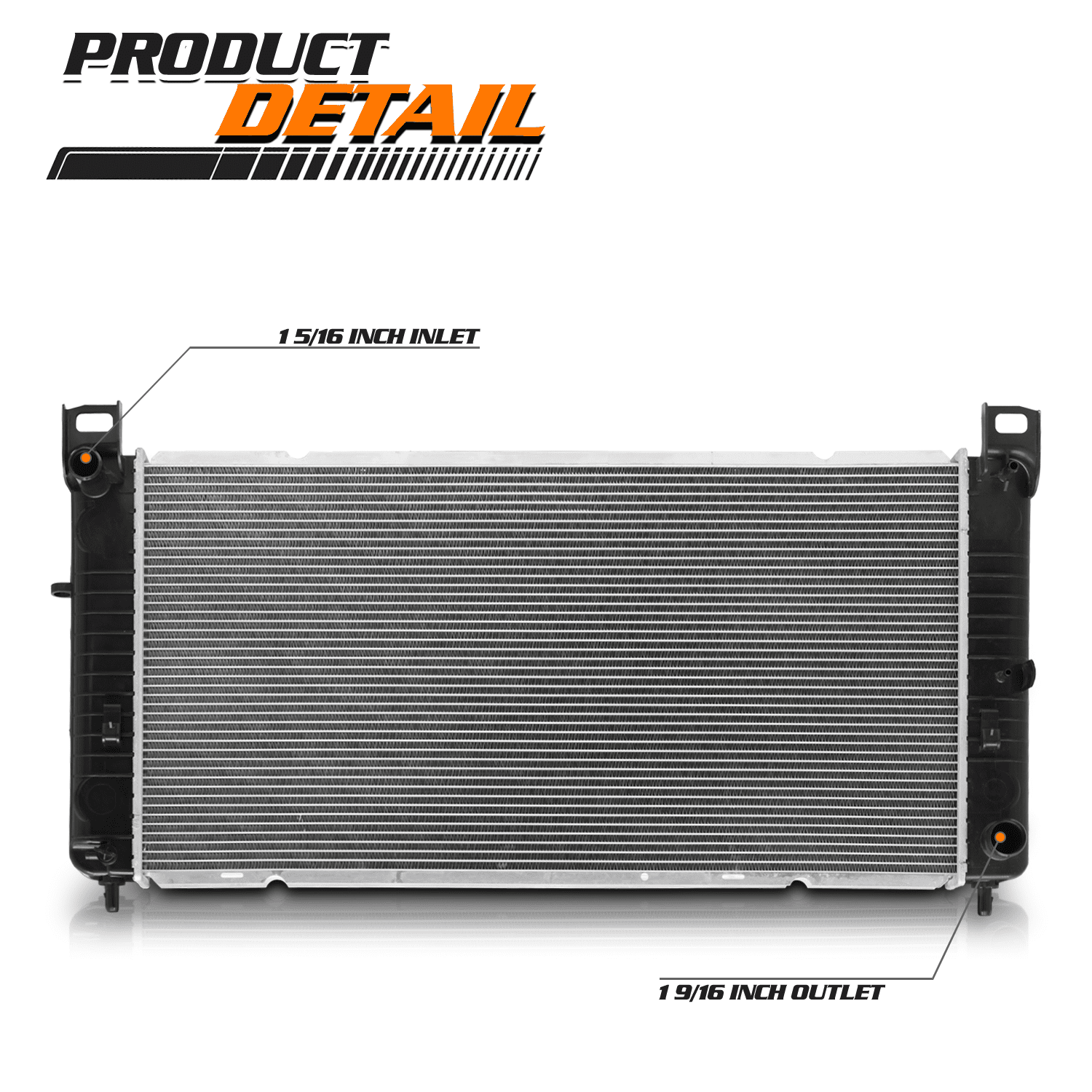 2372 Aluminum Radiator OE Replacement fit 1999-2000 GMC Sierra 1500