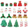thumbnail image 1 of 23 piezas elegantes adornos navideños de resina decoración de micropaisaje artificial adornos de plantas de paisaje en miniatura para mini suministros de paisaje (estilo aleatorio), 1 of 7