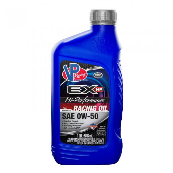 VP Racing Fuels EX-HP Hi-Performance Racing Oil 0W-50 VP Racing Fuels EX-HP Hi-Performance Racing Oil 0W-50