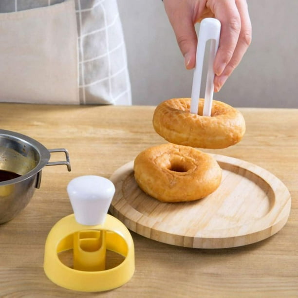 Donut Mould Donut Cutter with Dipping Plier DIY Donut Mould Biscuit Cake Cutter for Decorating Non Stick Mold Baking Tools Kitchen Bread Desserts
