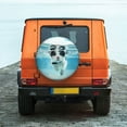 thumbnail image 4 of Haiem Spare Tire Cover , Wheel Cover with Swimming Cat Goggles printed, Camper Spare Tire Cover Fit for Jeep Wrangler Rv SUV Truck Travel Trailer-14 inch, 4 of 8