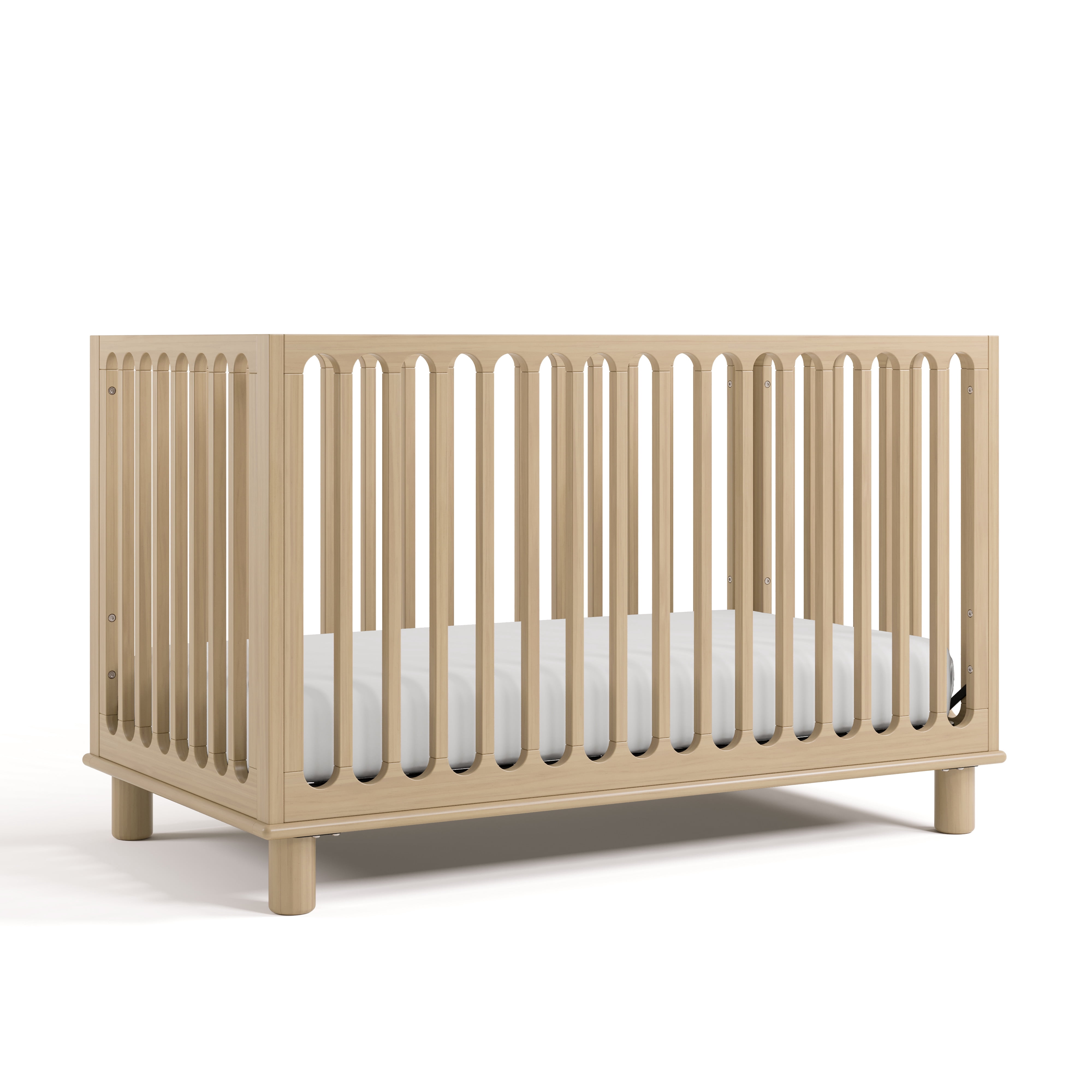 Art of Nursery by Storkcraft Sicily Deluxe 3-in-1 Convertible Crib with Bonus Toddler Guardrail, Driftwood