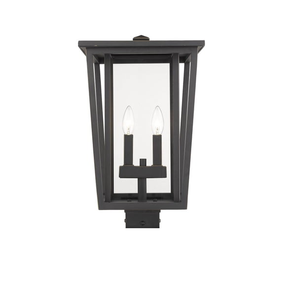 Seoul 2 Light Outdoor Post Mount Fixture Clear