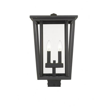 2 Light Outdoor Post Mount Lantern in Craftsman Style 11.25 inches Wide By 20.75 inches High-Oil Rubbed Bronze Finish Bailey Street Home