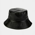 thumbnail image 6 of CoCopeanut 2022 New Fashion Waterproof Black Bucket Hat Leather Fishing Cap Unisex Fisherman Hats Hip hop Casual Sun Caps, 6 of 6