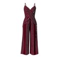 thumbnail image 4 of HAYIMI Womens Summer Outfits Sets 2 Pieces Striped Outfit Sleeveless Casual Tank Tops With High Neck And Matching Trousers Solid Color Versatile Clothes Sets, 4 of 5