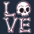 thumbnail image 3 of Love Text Skull Women's Tank Top Vivid Pink Bone Cute Gothic Skeleton Romance Art Valentine Spooky Halloween, 3 of 7