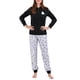 thumbnail image 1 of Conjunto De Pijama Familiar Lindo Impreso Manga Larga Pantalones Largos Conjunto De Ropa De Dormir Cómodo para Hombres Mujeres Niños Negro Mujeres S, 1 of 8