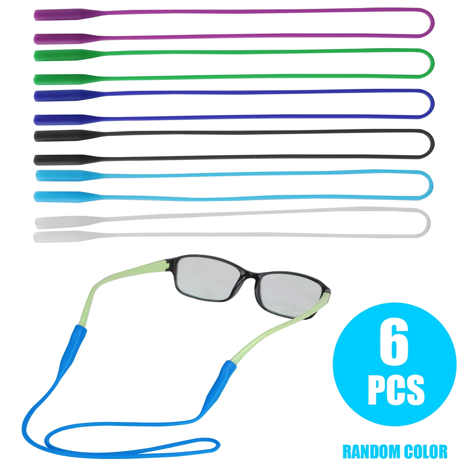 EEEkit 6pcs AntiSlip Silicone Glasses Straps, Soft Eyewear Retainer
