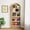 Wood Color, variant on Arched Behind The Door Storage Narrow 5- Tier Open Display Bookshelf Wall Mount Display Rack for Living Room Bedroom