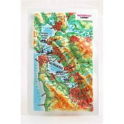 San Francisco Raised Relief Map, Framed - Souvenir Size